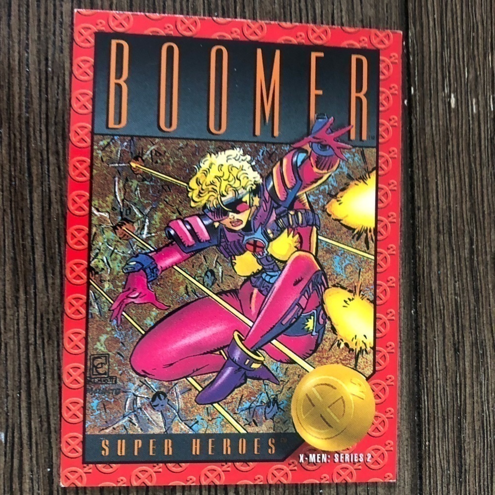 Vintage X-men 1993 trading card: Super Heros: Boomer #4